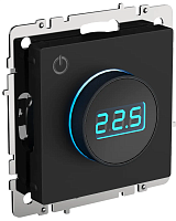 Термостат электронный с индикацией IEK Brite ТС10-1-БрЧ черный картинка